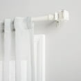 thumbnail image 1 of Exclusive Home Marquise 1" Curtain Rod and Coordinating Finial Set, Matte White, Adjustable 66"-120", 1 of 8