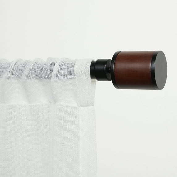 Exclusive Home Matte Round Single Curtain Rods Set, 35"- 66"