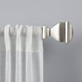 thumbnail image 1 of EXCLUSIVE HOME Napoleon 1" Curtain Rod and Coordinating Finial Set, Matte Silver, Adjustable 36"-72", 1 of 6