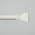 thumbnail image 1 of EXCLUSIVE HOME Napoleon 1" Curtain Rod and Coordinating Finial Set, Matte White, Adjustable 66"-120", 1 of 5