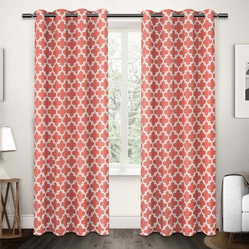Exclusive Home Neptune Cotton Window Curtain Panel Pair with Grommet Top