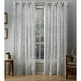 thumbnail image 1 of Exclusive Home Oakdale Light Filtering Semi-Sheer Textured Linen Grommet Top Curtain Panel Pair, 54"x108", Silver, 1 of 6
