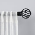 thumbnail image 1 of Exclusive Home Ogee 1" Curtain Rod and Finial Set, Matte Black, Adjustable 66"-120", 1 of 6