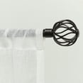 thumbnail image 1 of Exclusive Home Ogee 1" Curtain Rod and Finial Set, Matte Bronze, Adjustable 66"-120", 1 of 6