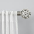 thumbnail image 1 of Exclusive Home Ogee 1" Curtain Rod and Finial Set, Matte Silver, Adjustable 66"-120", 1 of 6