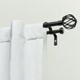 thumbnail image 1 of Exclusive Home Ogee Double Window Curtain Rod and Finial Set, Matte Black, Adjustable 66"-120", 1 of 5