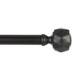 thumbnail image 1 of Exclusive Home Regal 1" Window Curtain Rod and Finial Set, Adjustable 36"-72", Matte Black, 1 of 8