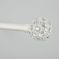 thumbnail image 1 of Exclusive Home Rings 1" Curtain Rod and Coordinating Finial Set, Matte White, Adjustable 66"-120", 1 of 5