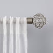 Exclusive Home Peony Curtain Rod Set - Adjustable 66-120 Inch Gold Floral Finial Rod
