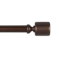 thumbnail image 1 of Exclusive Home Rino 1" Window Curtain Rod and Finial Set, Adjustable 66"-120", Oil Rubbed Bronze, 1 of 8