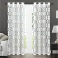 thumbnail image 1 of Exclusive Home Rio Burnout Sheer Grommet Top Curtain Panel Pair, 54"x96", Winter White, 1 of 3