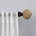 thumbnail image 1 of Exclusive Home Rope Knot 1" Curtain Rod and Finial Set, Matte Bronze, Adjustable 36"-72", 1 of 6