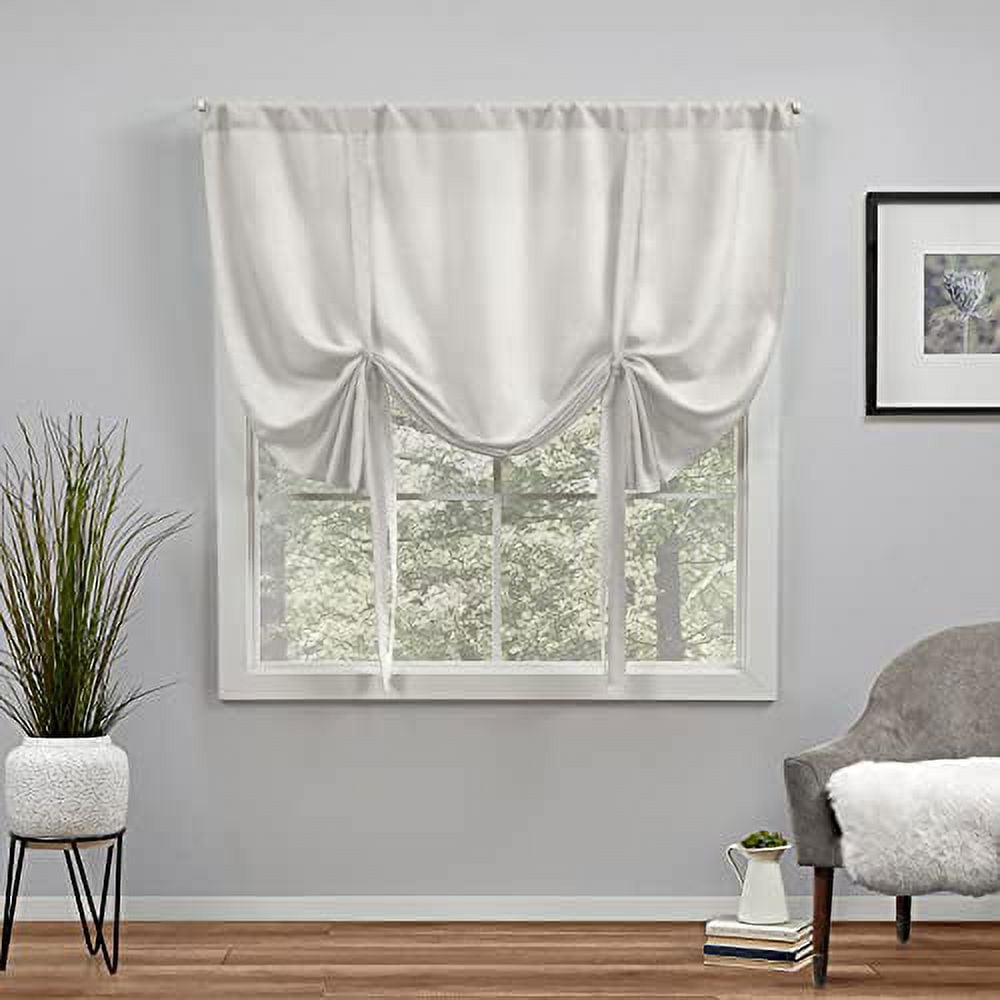 Vanilla Sateen Twill Woven Blackout Tie-Up Shade
