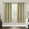 thumbnail image 1 of Exclusive Home Sateen Twill Woven Room Darkening Blackout Grommet Top Curtain Panel Pair, 52"x108", Linen, 1 of 5