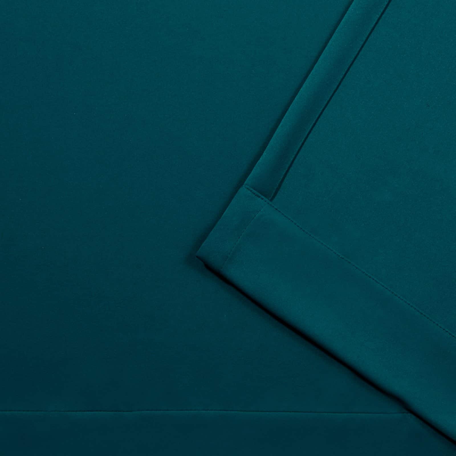 Sapphire Teal Blackout Grommet Top Curtain Panels, 52" x 63"
