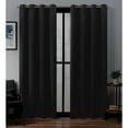 thumbnail image 1 of Exclusive Home Sateen Twill Woven Room Darkening Blackout Grommet Top Curtain Panel Pair, 52"x84", Black, 1 of 5