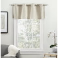 thumbnail image 1 of Exclusive Home Sateen Twill Woven Room Darkening Blackout Grommet Top Valance, 52"x18", Linen, 1 of 4
