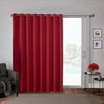 thumbnail image 1 of Exclusive Home Sateen Twill Woven Room Darkening Blackout Wide Patio Grommet Top Single Curtain Panel, 100"x84", Chili, 1 of 2
