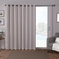 thumbnail image 1 of Exclusive Home Sateen Twill Woven Room Darkening Blackout Wide Patio Grommet Top Single Curtain Panel, 100"x84", Silver, 1 of 6