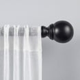 thumbnail image 1 of Exclusive Home Sphere 1" Curtain Rod and Finial Set, Matte Black, Adjustable 36"-72", 1 of 6