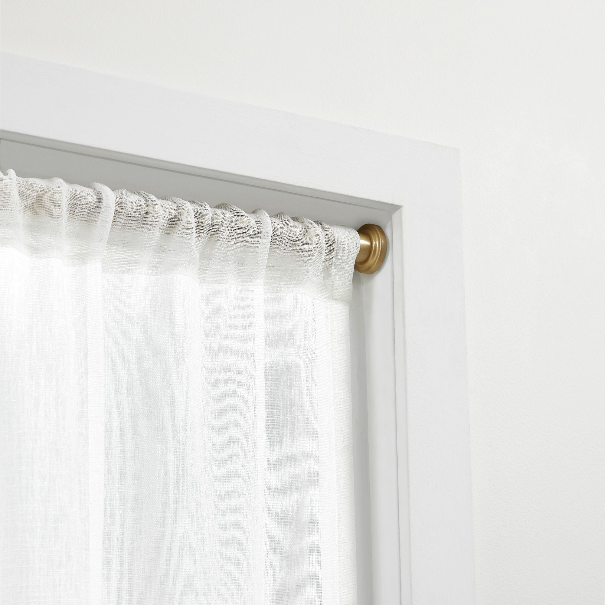Gold Adjustable Steel Tension Rod with Rubber Grips