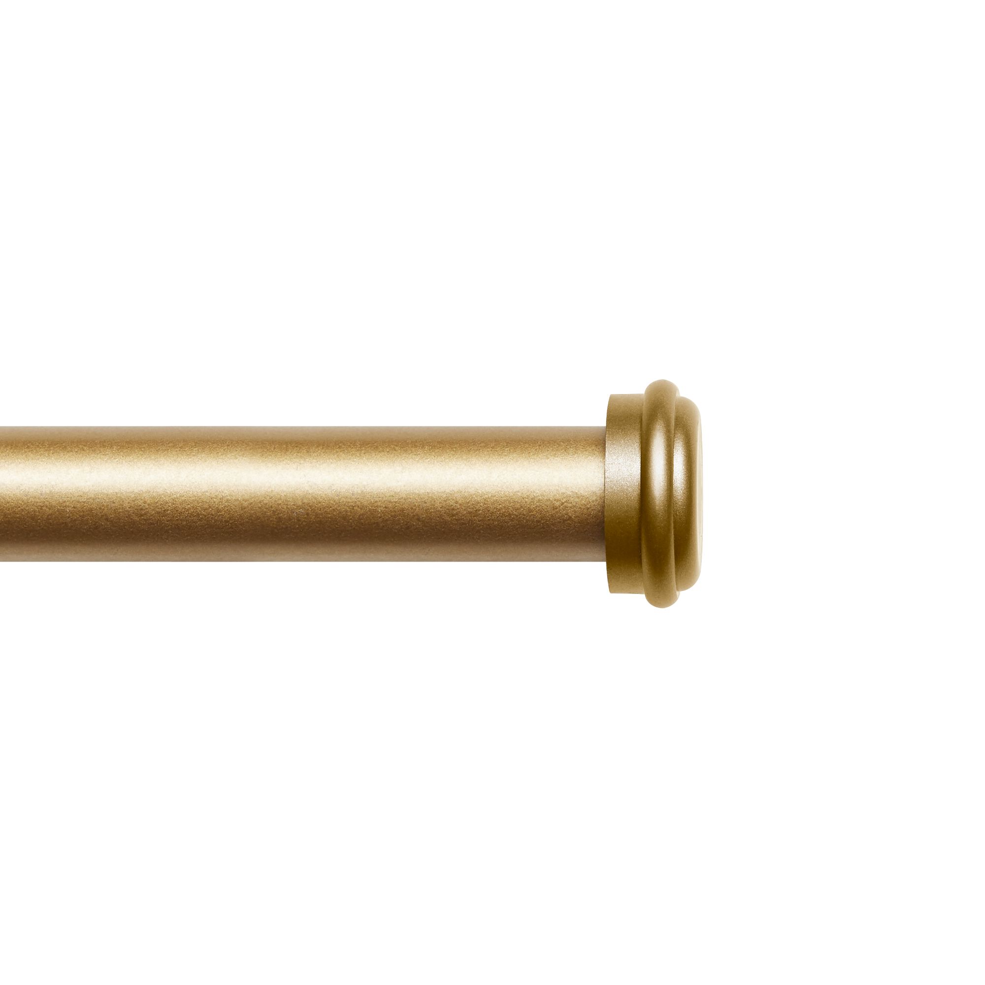 EXCLUSIVE HOME Topper 1" Curtain Rod and Finial Set, Adjustable Adjustable 84"-160", Gold