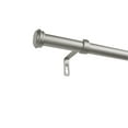 thumbnail image 1 of EXCLUSIVE HOME Topper 1" Curtain Rod and Finial Set, Matte Silver, Adjustable 84"-160", 1 of 5