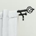 thumbnail image 1 of Exclusive Home Torch Double Curtain Rod and Finial Set, Matte Black, 36"-72", 1 of 8