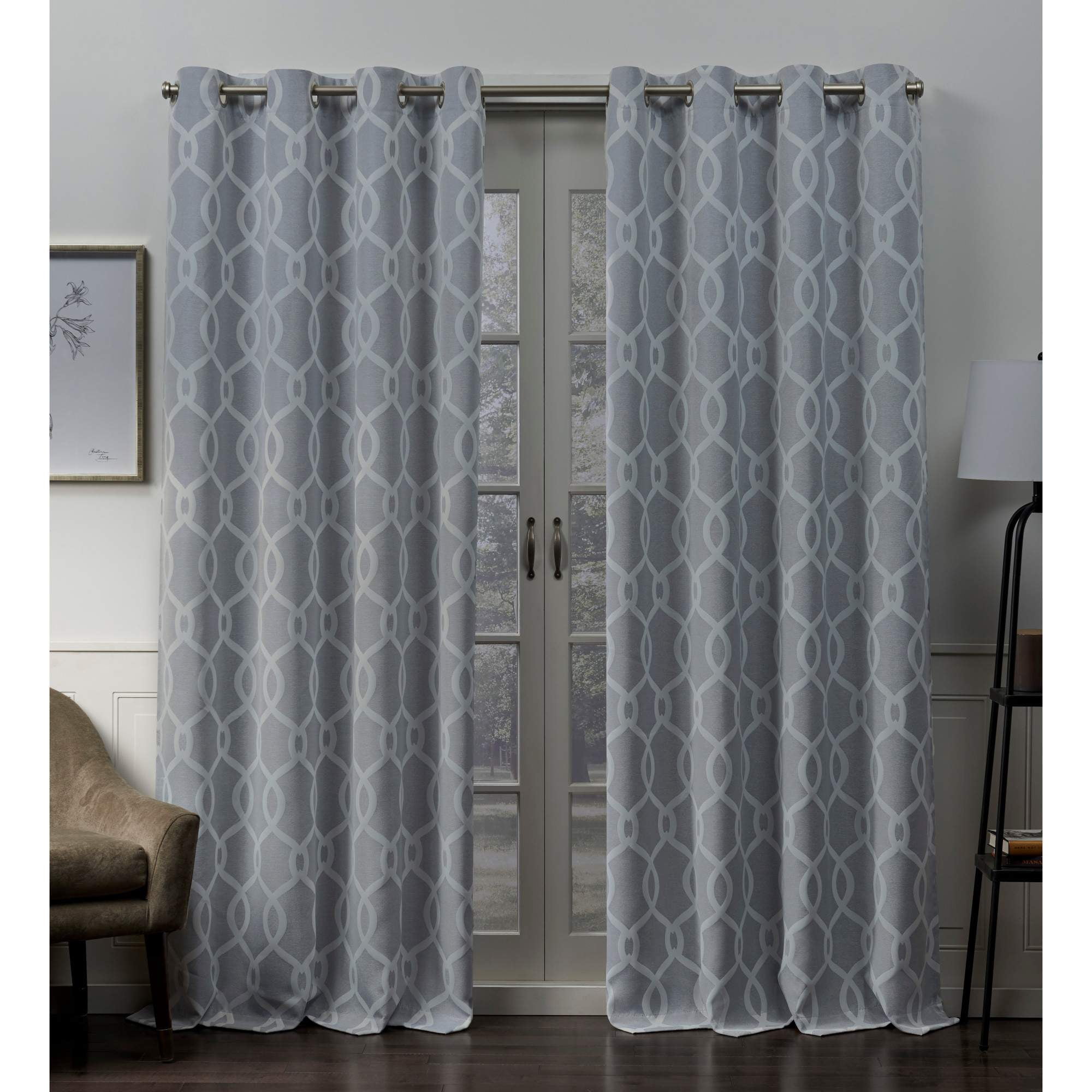 Exclusive Home Trilogi Woven Blackout Grommet Top Curtain Panel Pair