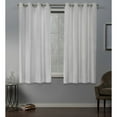 thumbnail image 1 of Exclusive Home Velvet Heavyweight Light Filtering Grommet Top Curtain Panel Pair, 54"x63", Winter White, 1 of 6