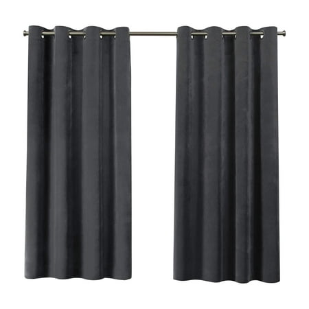 Exclusive Home Velvet Heavyweight Light Filtering Grommet Top Curtain Panel Pair, 54"x84", Soft Grey price history and forecast - Exclusive Home EH8194-02 2-84G