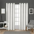 thumbnail image 1 of Exclusive Home Velvet Heavyweight Light Filtering Grommet Top Curtain Panel Pair, 54"x84", Winter White, 1 of 5