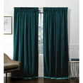 thumbnail image 1 of Exclusive Home Velvet Heavyweight Light Filtering Hidden Tab Top Curtain Panel Pair, 52"x108", Teal, 1 of 7