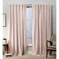 thumbnail image 1 of Exclusive Home Velvet Heavyweight Light Filtering Hidden Tab Top Curtain Panel Pair, 52"x84", Blush, 1 of 7