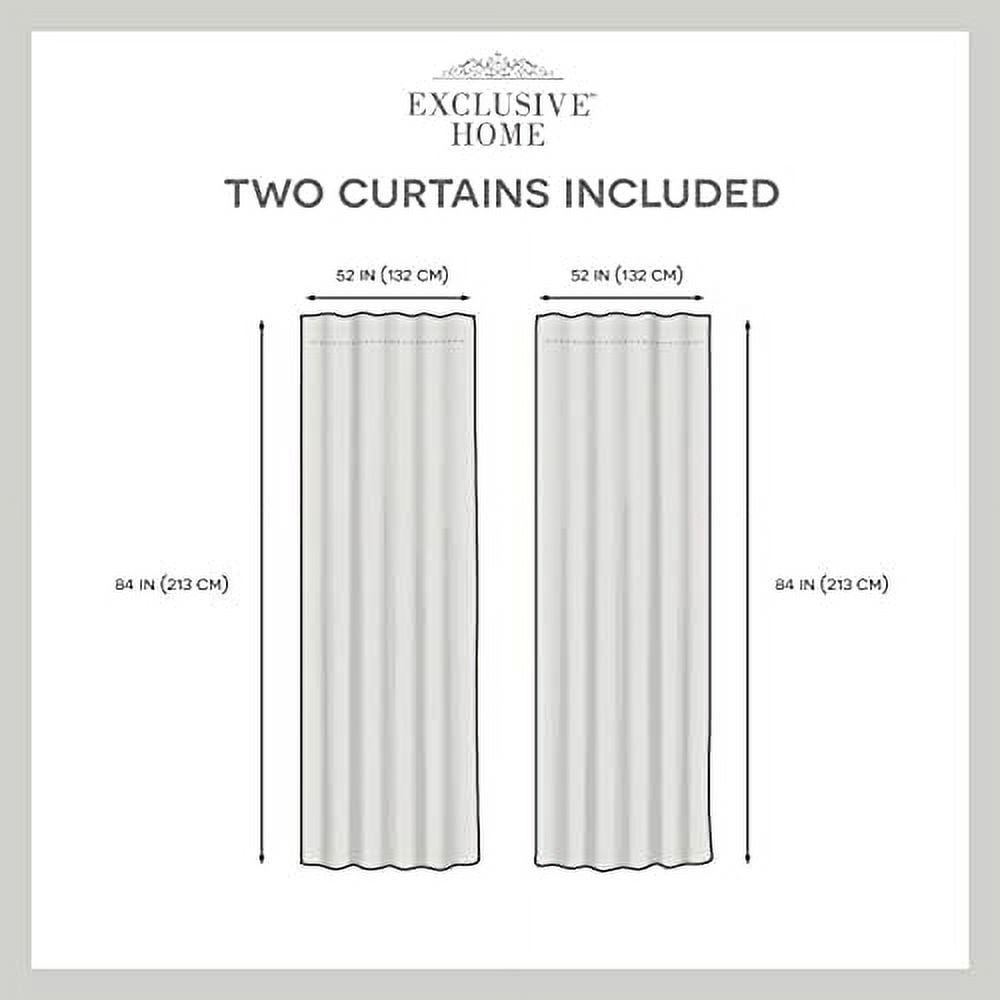 Taupe Velvet Light-Filtering Back Tab Window Curtain Panels, 52" x 84"