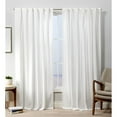 thumbnail image 1 of Exclusive Home Velvet Heavyweight Light Filtering Hidden Tab Top Curtain Panel Pair, 52"x84", Winter White, 1 of 7