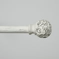 thumbnail image 1 of Exclusive Home Vine 1" Curtain Rod and Finial Set, Distressed White, Adjustable 36"-72", 1 of 5