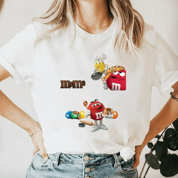 Exclusive M&M's Candy Short Sleeve Fun and Cool Graphic Unisex T-shirt, for men & women, up to size 5XL