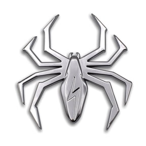 Elektroplate Metal Auto Emblem SPIDER-C Chrome Spiker Universal Fit All Weather 1-Pack 3.3" x 3.3"