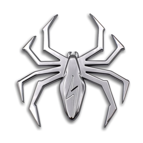 Elektroplate Metal Auto Emblem SPIDER-C Chrome Spiker Universal Fit All Weather 1-Pack 3.3" x 3.3"