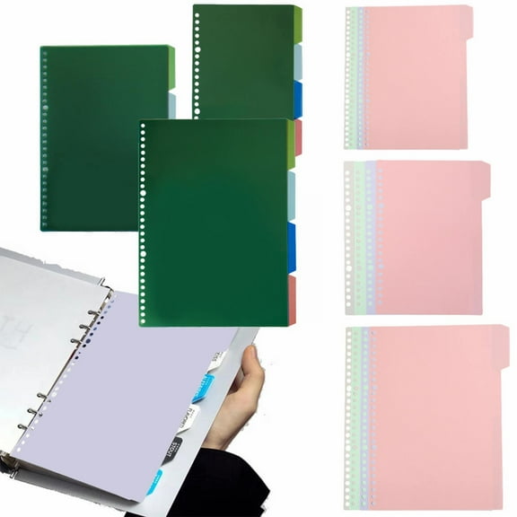 Exclusive Offer Lssam Binder Dividers with Tabs, 1-Pack 4 Write-On Tab Dividers for 3-Ring Binder, Binder Index Dividers, Notebook Dividers for School, Office, Home Organization