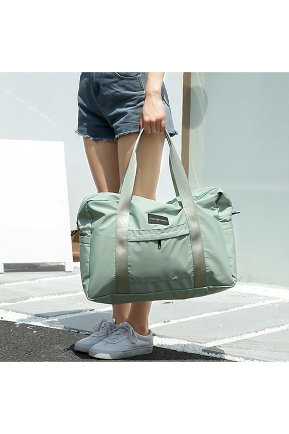 Exclusive Offers, Large Travel Tote Bag, Expandable Gym Tote Bag, Carry on Overnight Bags for Women with Trolley Sleeve Wet Pocket, Travel Duffel Bagstravel Under 25 | cloth, Green
