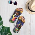 thumbnail image 1 of Exclusive Parrot Margarita Party Flip Flops Artwork by Jim Mazzotta, 1 of 7