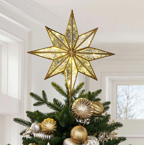 Exclusive PreLit Tree Topper, Style Star