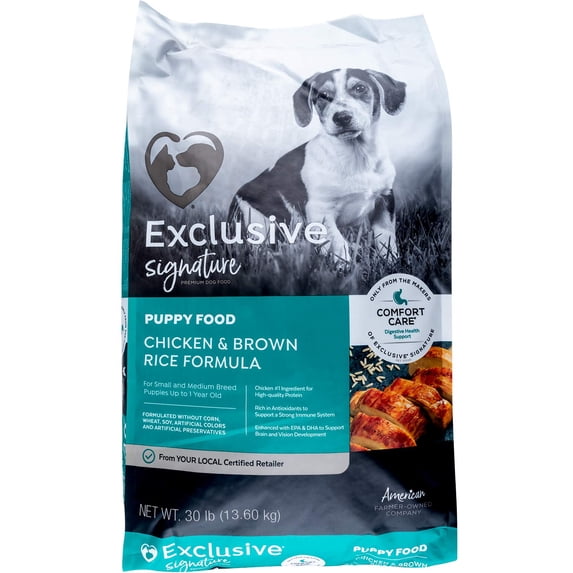 Exclusive Puppy Chicken & Brown Rice, 30 lb
