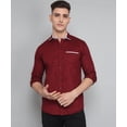 thumbnail image 1 of Exclusive TryBuy Premium Maroon Cotton Dress Shirt for Men, 1 of 8