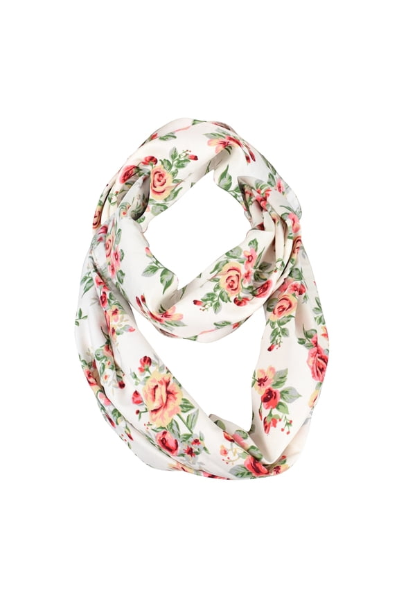 Exclusive Vintage Floral Prints Infinity Loop Scarves Light Scarf