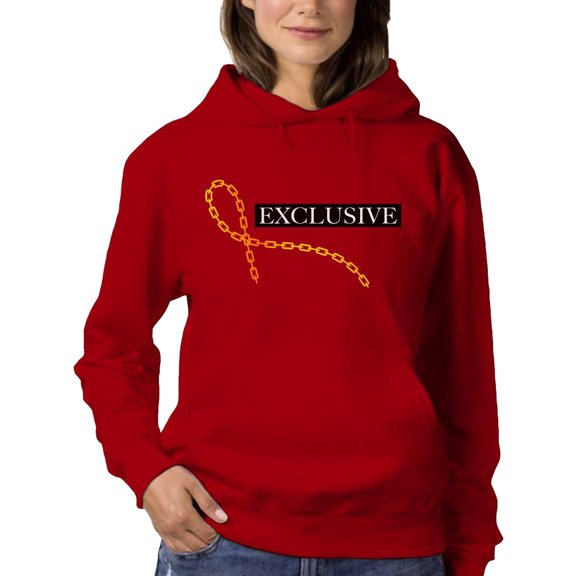 Exclusive W Chain Pattern Hoodie Women -Image by Shutterstock, Female x-Large