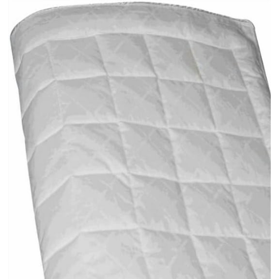 Exclusive a Veiled Design with White Sewn-Through Box-Quilted Style 300TC Blanket, Full
