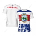 thumbnail image 1 of Exclusive design Costa Rica Flag Grain 3D Printed Men For Running Bike Soccer Tennis Fitness Sports tshirt Mesh Short T-shirt, 1 of 13
